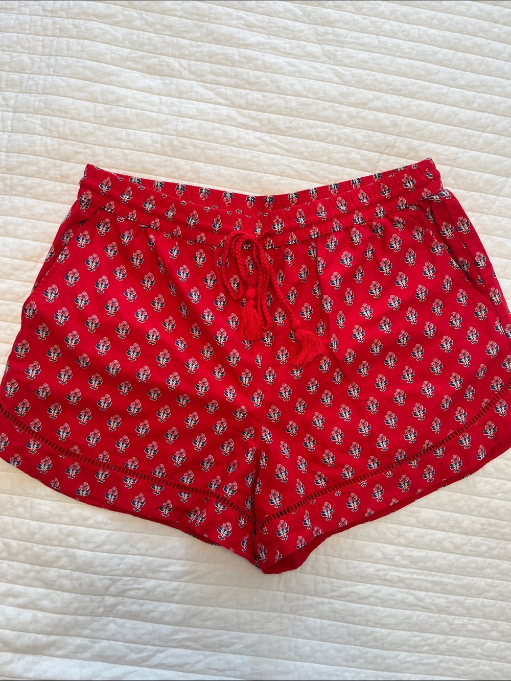 Target Block Print Drawstring High-Rise Shorts